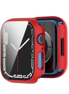 Buy 2 In 1 PC Case + Film For Apple Watch Series 7&8 45mm - Red in Egypt