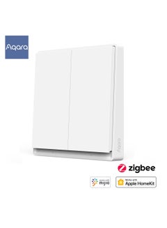 Buy Aqara E1 Smart Wireless Switch Wall Switch Zigbee Intelligent Dual Control One Key Control Extreme Single-click Mode 2 Years Long Battery Life in UAE