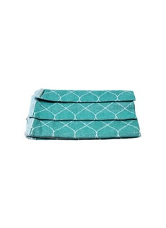 Buy Multi-Purpose Towel Set Of 3 Pcs 50 x 70 cm Turquoise Stripe, 100% cotton. in Egypt