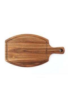 Buy Acacia Wood Square Cutting Board With Handle in Saudi Arabia