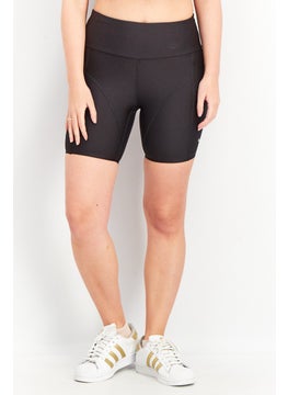 اشتري Women Tight Fit 6 Inseam Brand Logo Training Shorts, Black في السعودية