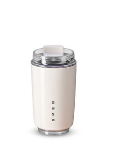 Buy Travel Coffee Mug, 240ml Insulated Beverage Cup With Leakproof Lid, Long Lasting Coffee Tumbler With Lid And Straw, Travel Coffee Thermos White in UAE