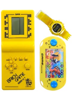 Buy Tetris Classic Brick Game Console With Watch And Hand Water Game For Kids in Saudi Arabia