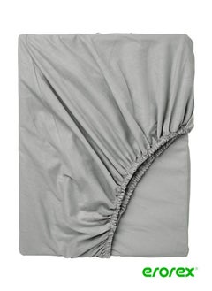 Buy Fitted sheet light grey 90x200 cm in Saudi Arabia