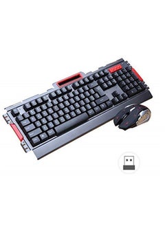 Buy 2.4ghz metal waterproof wireless key mouse combos office game dual purpose keyboard and mouse set in UAE