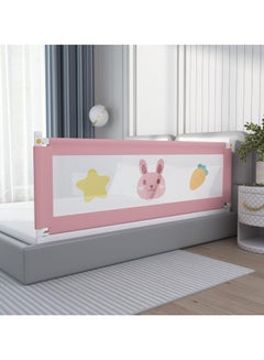 Buy Bed Guard Rail for kids,Toddler Extra Long Bed Guard Rail,Universal Baby & Children Rail,Upgrade Reinforced Safety Fence Protector Bed Guard Rail for Cribs (Pink-2m) in Saudi Arabia