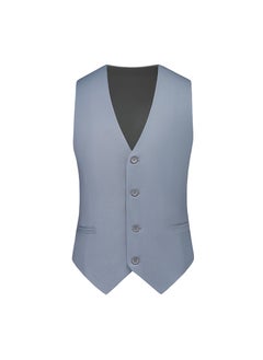 اشتري Plus size mens slim-fit solid color fashion suit vest foreign trade new vest wholesale  Amazon AliExpressGray Gray في الامارات