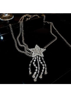 Buy High-end Niche Silver Star Tassel Waist Chain Cold Style Elegant Design Belt New Waist Jewelry Womens JewelrySilver-waist chain Silver-waist chain in UAE