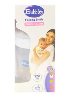 Buy Bubbles Classic Feeding Bottle White 120 ML in Egypt