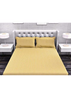 Buy HOTEL COLLECTION BrownDouble Flat Sheet with 2 Pillow Cases 220x240 cm in UAE