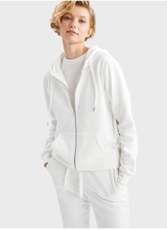 Buy Zip Detail Hoodie in Saudi Arabia