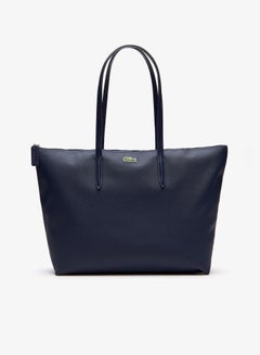 Buy Lacoste Women's L12.12 Concept Fashion Versatile Large Capacity Zipper Handbag Tote Bag Shoulder Bag Large Navy Blue in Saudi Arabia