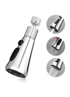 Buy Kitchen Tap Spray Head 360 Degree Swivel Spout，Kitchen Sink Tap Spray Attachment Head with 3 Modes for 22mm Tap Adapter Accessories in Saudi Arabia