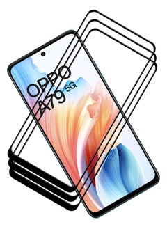 Buy 3 Pieces Antistatic ESD Dustproof Premium Quality High Definition Tempered Glass Screen Protector Designed For Oppo A79 in UAE