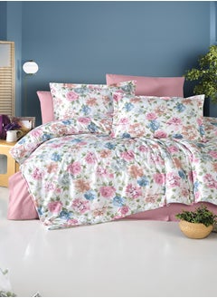 Buy Lilac | 8 Pieces Ranforce Cotton Comforter Set - 260x240 cm - Multicolor in Saudi Arabia