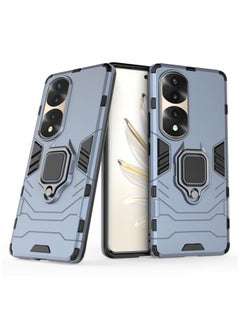 Buy Shockproof Protection Phone Case with Kickstand for Honor 70 Pro Blue in Saudi Arabia