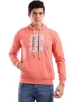 اشتري Andora mens Internal Fleece With Kangroo Pocket Hoodie - Coral Sweatshirt في مصر