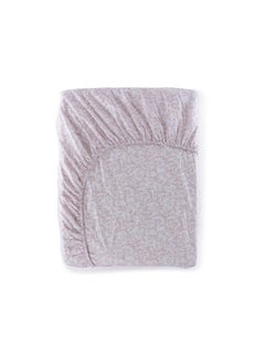 Buy Prima Leaves 200 Tc 3-Piece King Fitted Sheet  180X200+33Cm - Blush in UAE