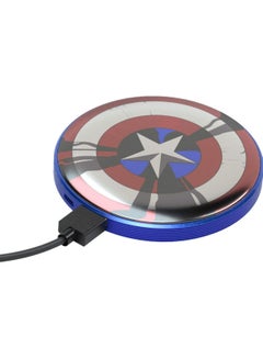 Buy Marvel Captain America Shield Power Bank Portable Stripe Design Charges Smartphones and Tablets Officially Licensed Product  4000mAh Capacity  LED Indicator Light in UAE