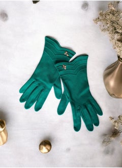 Buy Emerald Green Winter Gloves / Free Size in Egypt