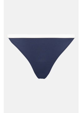 اشتري Women Textured Bikini Bottom, Navy في الامارات