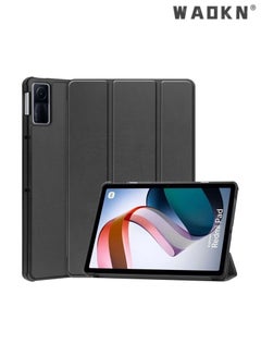Buy Case for Xiaomi Redmi Pad 10.61 inch Released 2022, Tri-fold Smart Protective Hard PC Shell Auto Wake Lightweight Tablet Cover with Multi-Angle Stand Folio Case for Redmi Pad 10.61"(Black) in UAE