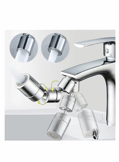 Buy 1080° Swivel Faucet Aerator, Multi-purpose Universal Tap Adapter, Kitchen Adjustable Sink Sprayer Attachment, Bathroom Mounted Aerator for Face Washing in Saudi Arabia