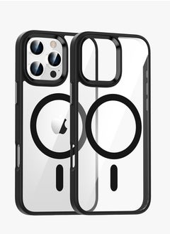 اشتري iPhone 16 Pro Max Case Cover, Compatible with MagSafe,Shockproof Military-Grade Protection,Strong Magnetic iPhone 16 Pro Max Phone Case(Black) في السعودية