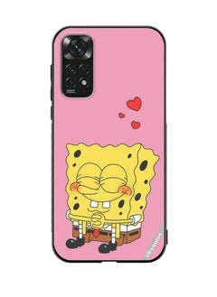 Buy Protective Case Cover For Xiaomi Redmi Note 11 Spongebob Design Multicolour in UAE