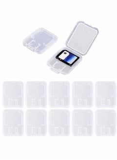 اشتري Memory Card Cases, Tf Single Card Small White Box, Big Card Small White Box, Clear Plastic Memory Card Case, for SD Micro SD T-flash Card, 10pcs في السعودية