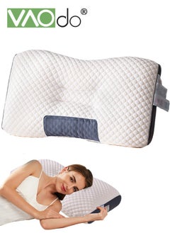 Buy Memory Foam Pillows   Bed Pillow for Sleeping  Ergonomic Cervical Contour Pillow  for Side Back and Stomach Sleeper Pillow for Neck Shoulder Pain Neck Pillow in UAE