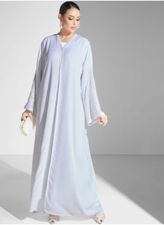 Buy Embroidered V-Neck Abaya in Saudi Arabia