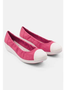 Buy Women Slip On Causal Shoes, Dark Pink/White in UAE