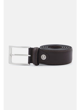 Buy Men Leather Belt, Dark Brown in UAE