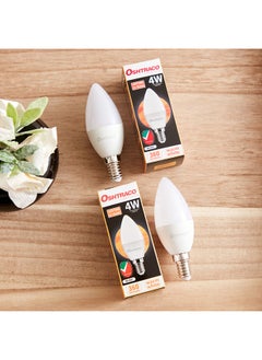 Buy 2-Piece 4W E14 360 Lumen LED Candle Bulb Set 8 x 10.5 cm in UAE