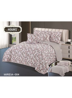 Buy Compressed double-sided floral bed comforter set, 6 pieces, size 240 * 220 cm in Saudi Arabia