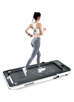 Buy Sparnod Fitness STH-3040 Ultra Slim 2-in-1 Foldable Under Desk Walking Pad Treadmill for Home Use - 4 HP Peak, Preinstalled, Bluetooth Speakers, Store under Bed/Sofa, 110 kg User Weight in Saudi Arabia