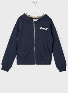 Buy Kids Organic Logo Zip Through Hoodie in Saudi Arabia