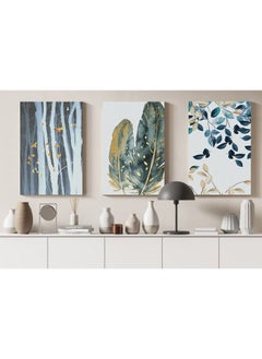 Buy home gallery set three minimalist geometric pattern art hand painted Printed Canvas wall art in Egypt