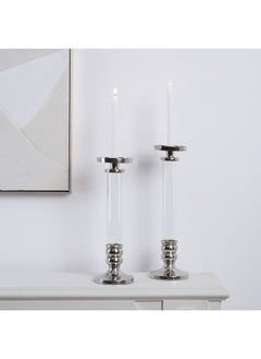 اشتري Margo Candle Holder 13.3x41cm - Silver في الامارات