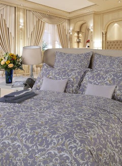 Buy King Grey Rococo Duvet Cover & Fitted Sheet Set in Saudi Arabia