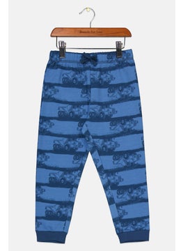 Buy Toddler Boys Allover Print Pull On Sweatpants, Light Blue in UAE