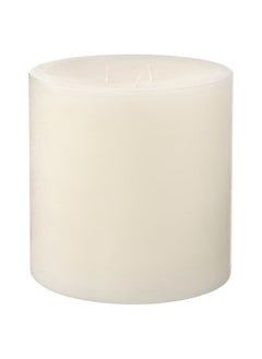 اشتري Unscented block candle, 3 wicks, white في السعودية