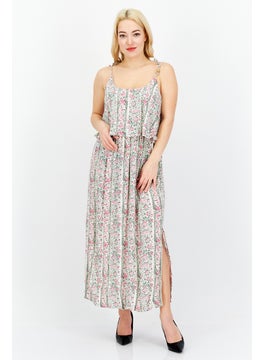 اشتري Women All Over Print Maxi Dress, Green Combo في الامارات