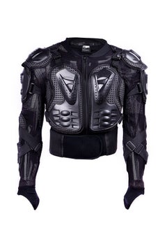 Buy Motorcycle Armor Jacket,Full Body Armor Made of Nylon Abrasion-Resistant Material,Full Protection for Shoulders/Spine/Chest/Arms,Easily Adjustable for Motocross/Mountain Biking(Black L) in Saudi Arabia