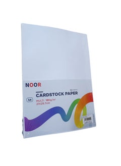 Buy 50 sheets of A4 White cardstock Thickness 180 grams in Saudi Arabia