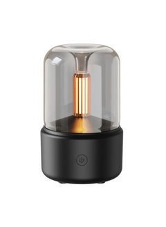 Buy Essential Oil Diffuser, Ultrasonic, Simulated Candlelight Lamp, Aromatherapy, Black in UAE