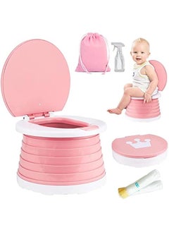 اشتري ® Portable Potty for Kids Toddlers Foldable Travel Potty Training Seat,Baby Potty Stool for Outdoor,Training Toilet Seat Emergency Toilet for Car, Camping, Outdoor, indoor في الامارات