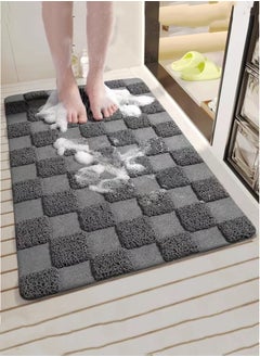 Buy 1-Piece Bathroom Non-Slip Mat Toilet Mat PVC Grey 75x45 Centimeter in UAE