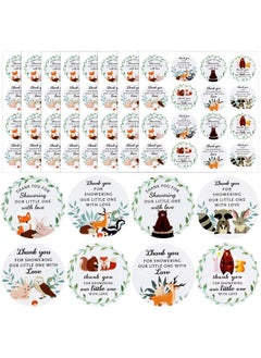 Buy 400 Pieces Woodland Baby Shower Thank You Stickers 2 Inch Forest Animal Thank You Labels Thank You For Showering Our Little One With Love Stickers For Baby Shower Birthday Party Favor in Saudi Arabia